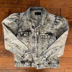 Kendall and Kylie black acid wash jacket NWOT size M